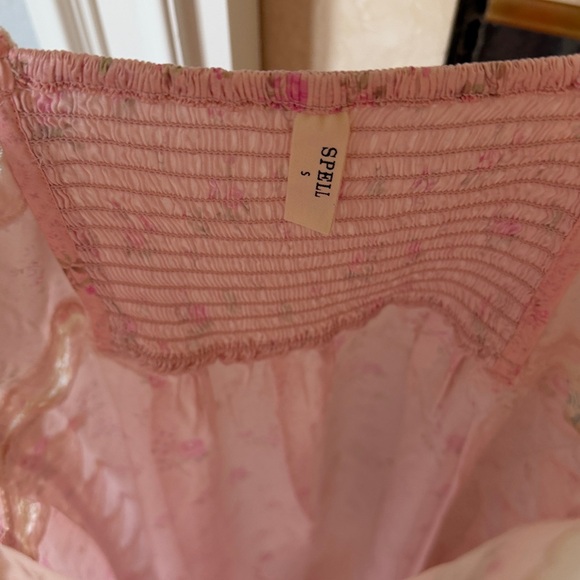 Spell Fleur Slip Dress in pink with lace detail. Worn once perfect condition - Picture 6 of 10